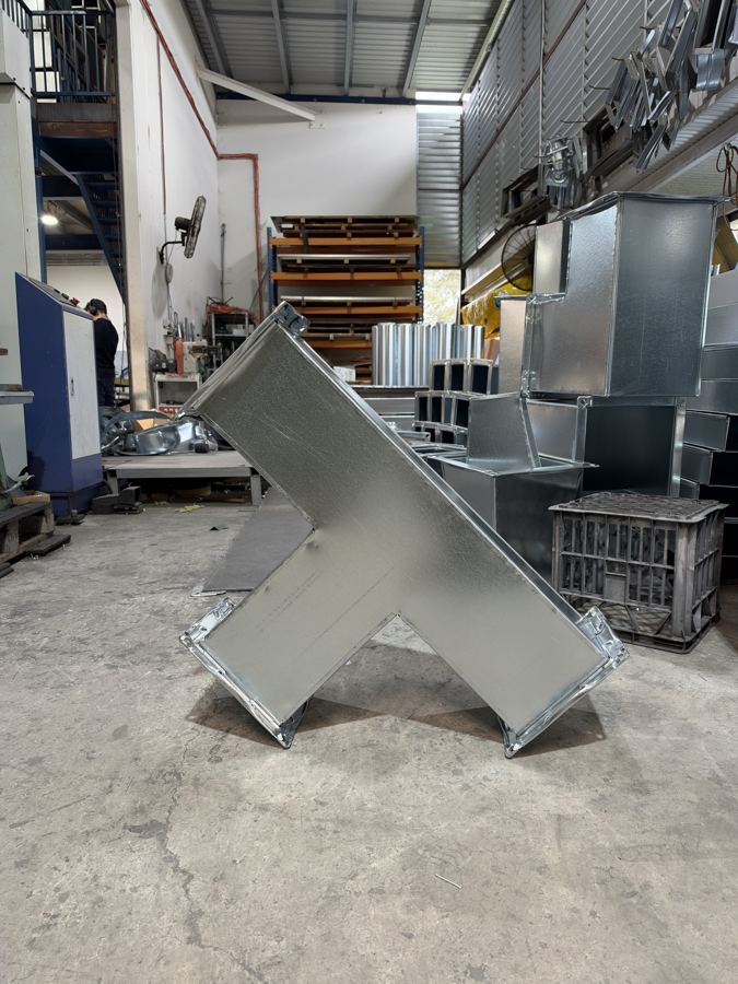 T branch duct fitting