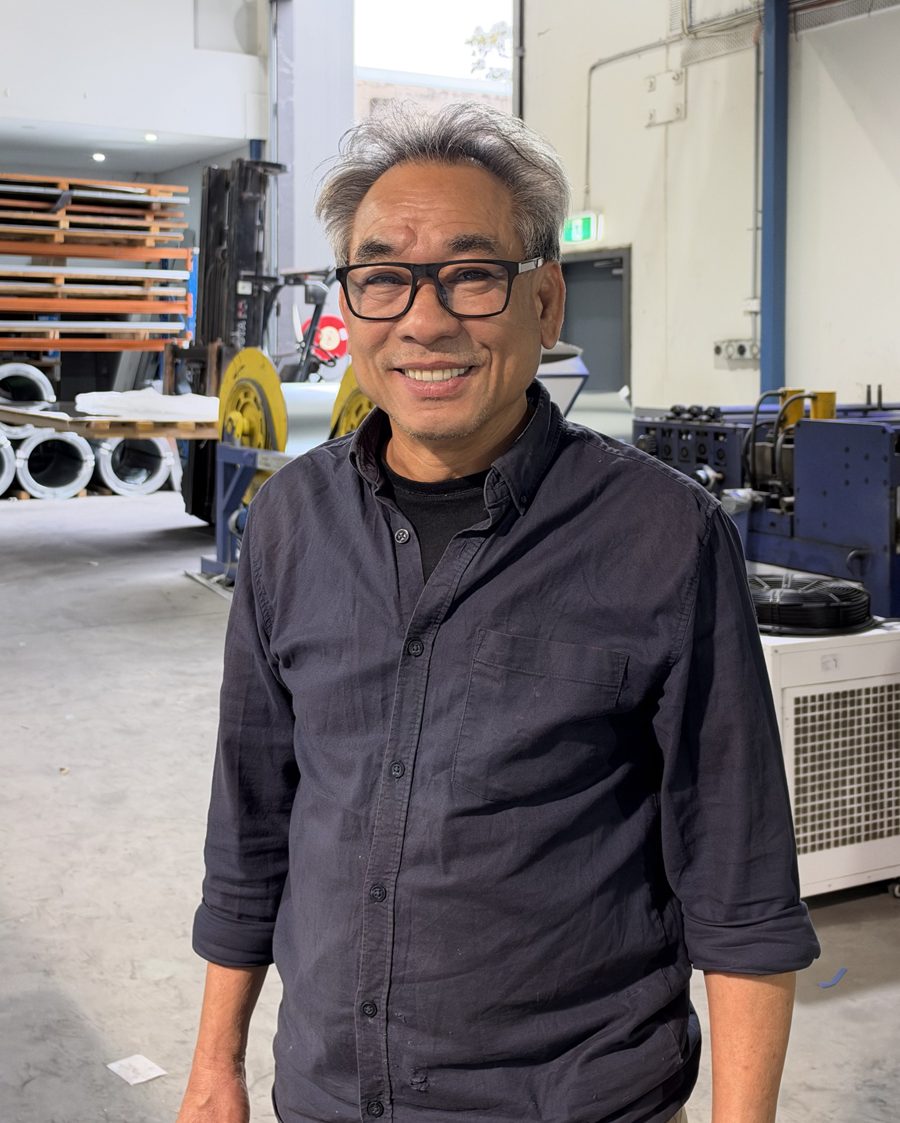 Tien, director of Sydmetal Service, in the Chester Hill factory